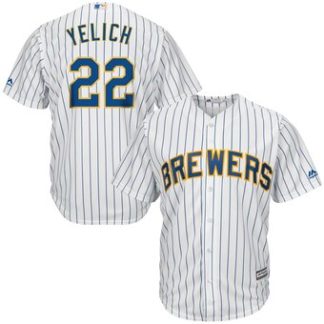 Christian Yelich Milwaukee Brewers Majestic Alternate Official Cool Base  Player Jersey – White/Royal – ThanoSport