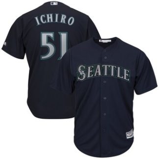 Ichiro Suzuki Seattle Mariners Majestic Home Official Cool Base Player  Jersey – Navy – ThanoSport