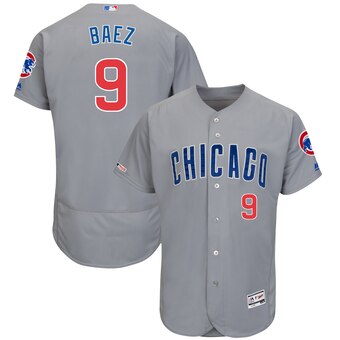 Javier Baez Chicago Cubs Majestic Road Authentic Collection Flex Base  Player Jersey – Gray – ThanoSport