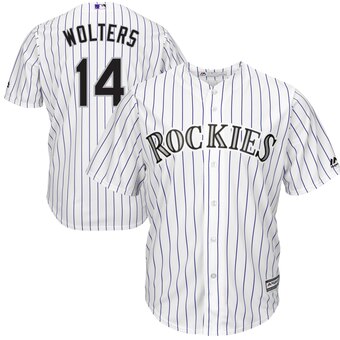 Tony Wolters Colorado Rockies Majestic Home Cool Base Player Jersey – White  – ThanoSport